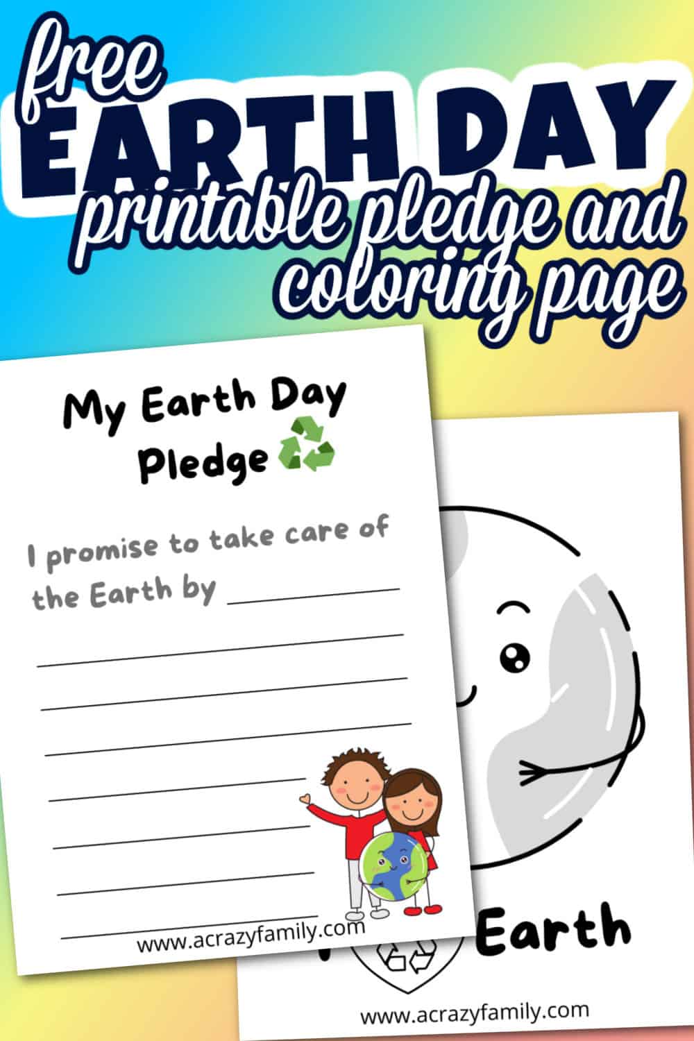 earth day printables pin