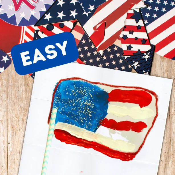 Handprint American Flag 4th of July Craft