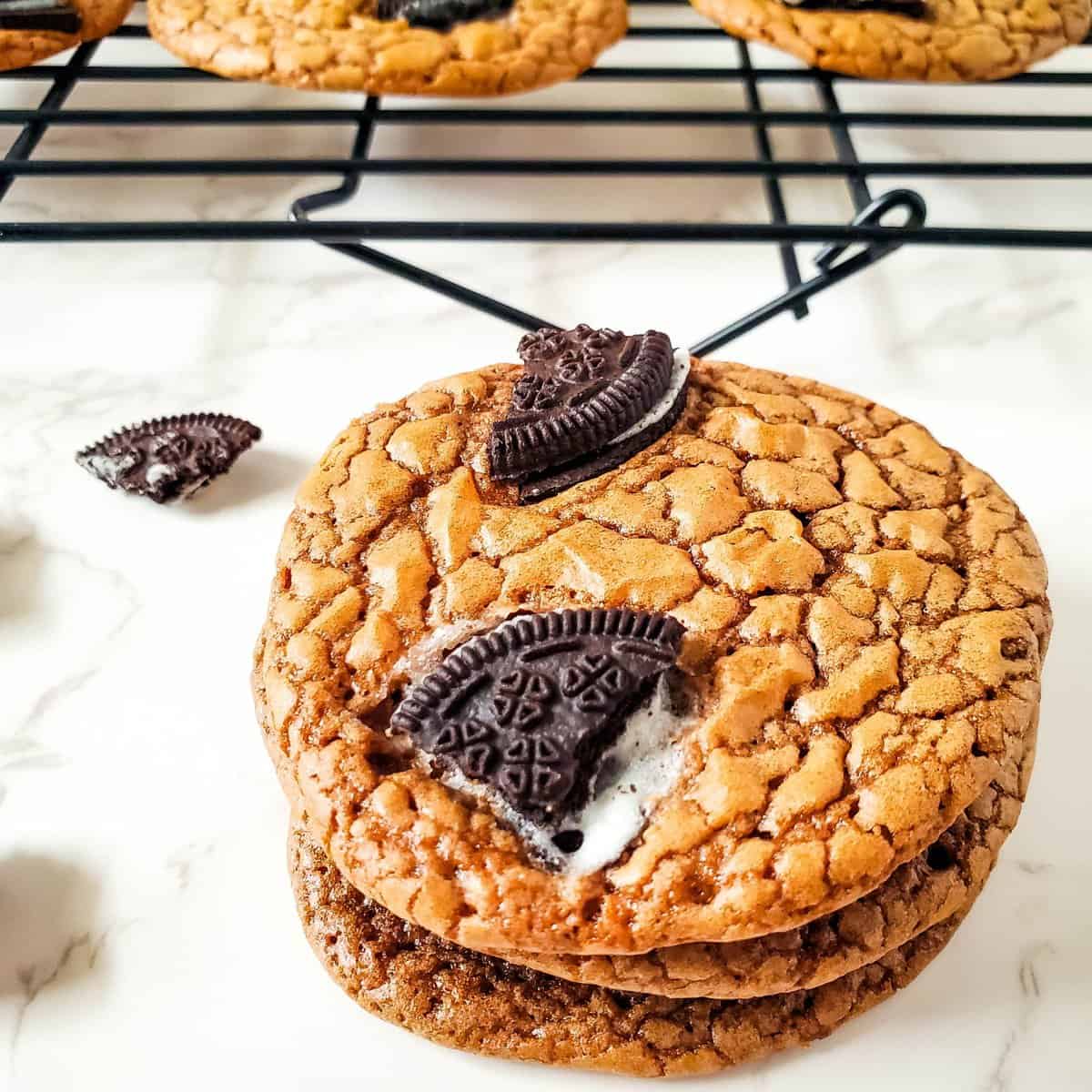 Oreo Brownie Mix Cookies