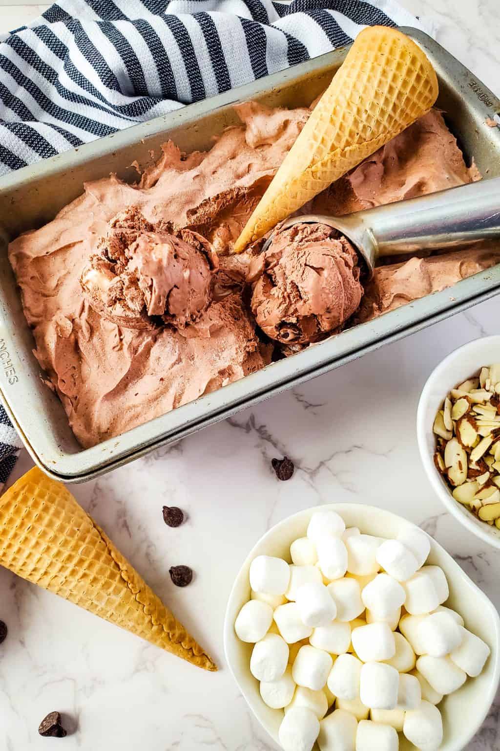 Homemade Rocky Road Ice Cream Recipe A Crazy Family