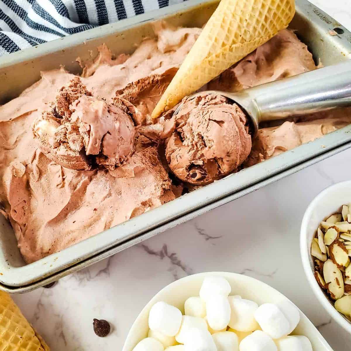 Homemade Rocky Road Ice Cream Recipe