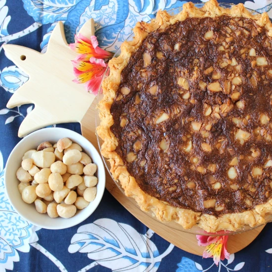 coffee caramel macadamia pie