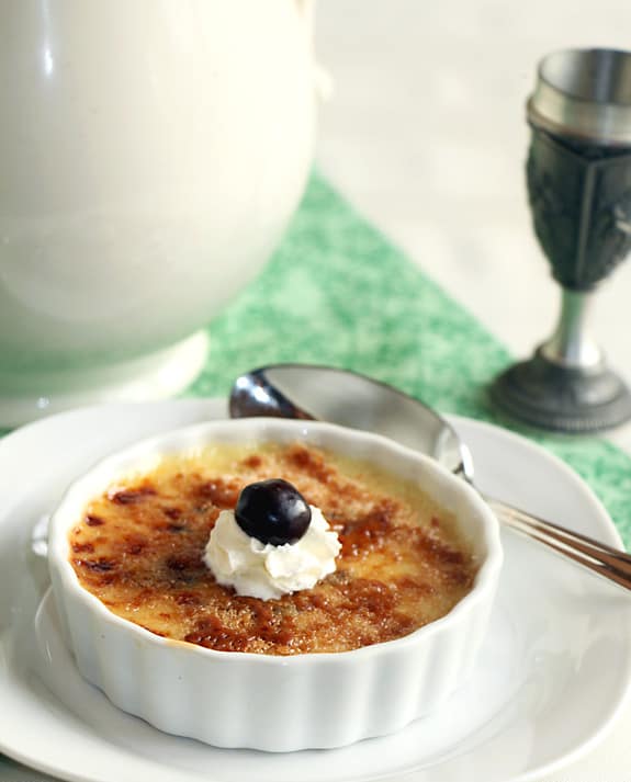 ic creme brulee w shot glass