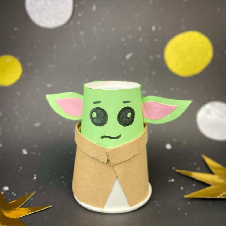 Paper Cup Baby Yoda Kids Craft