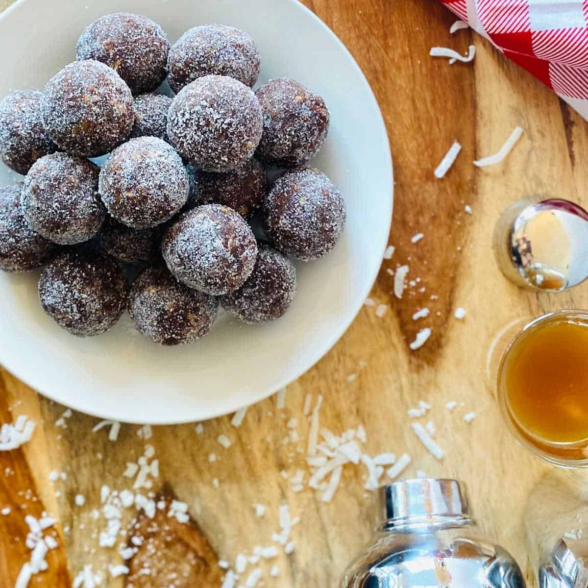 coconut rum balls no bake