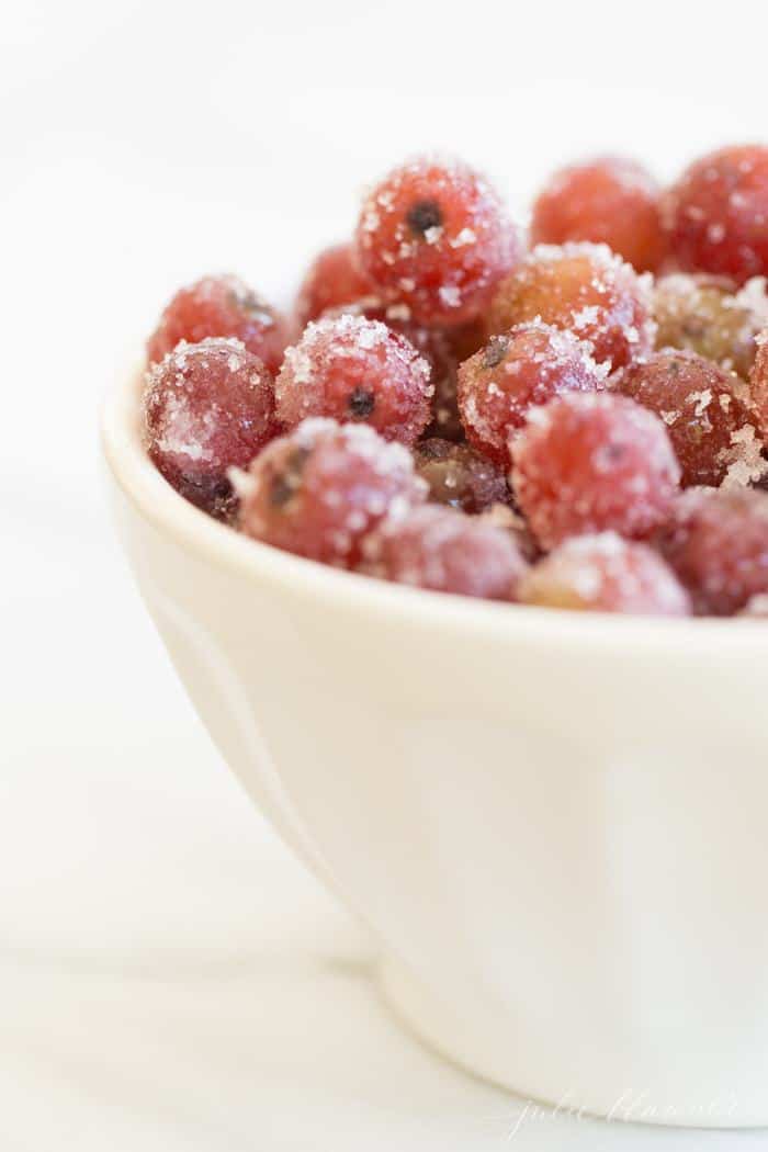 frozen grapes marinated wine