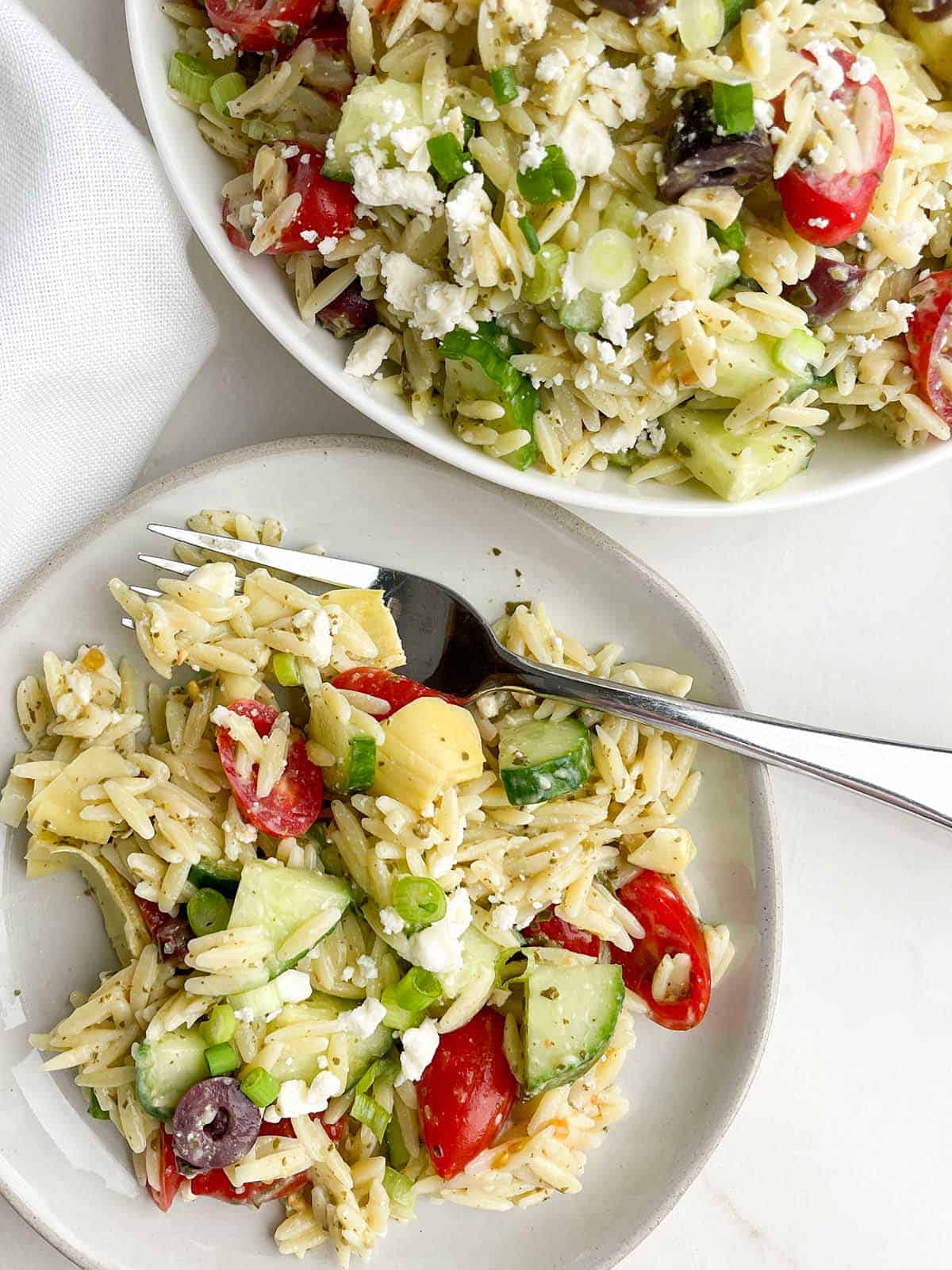 orzo pesto salad 7