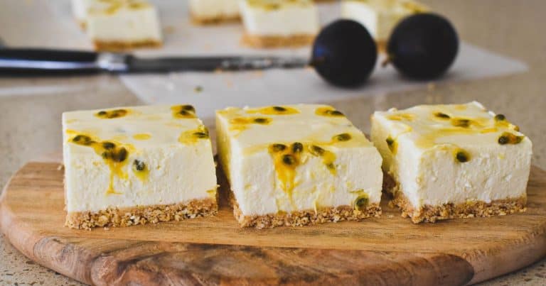 passionfruit cheesecake slice social