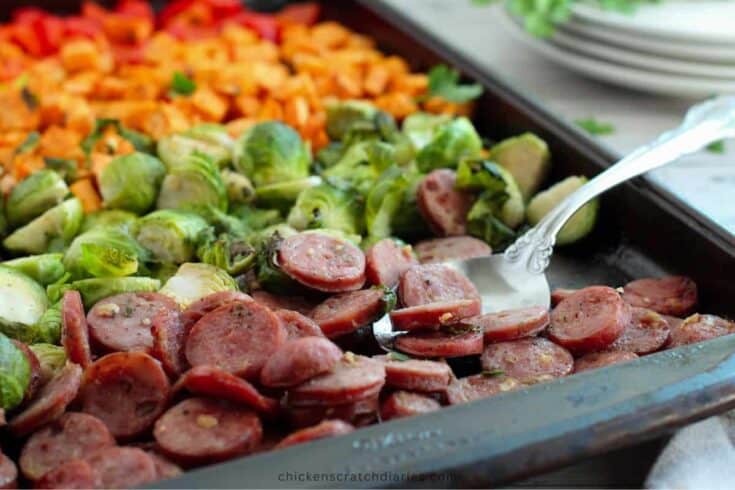 roasted apple sausage and veggie meal complete 735×490