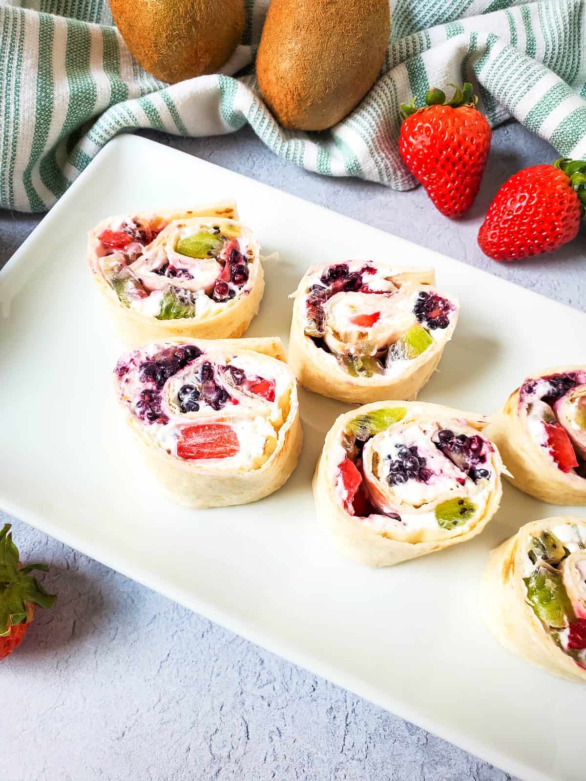 Easy Fresh Fruit Dessert Pinwheels A Crazy Family