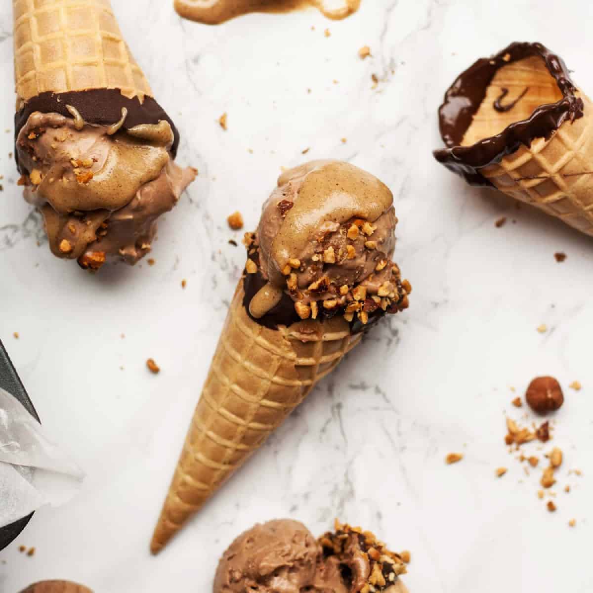 No Churn Mocha Ice Cream Featured