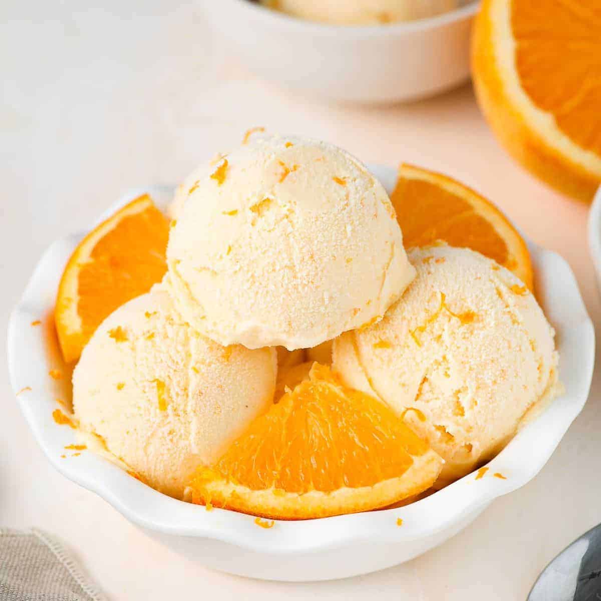 No Churn Orange Ice Cream Feature