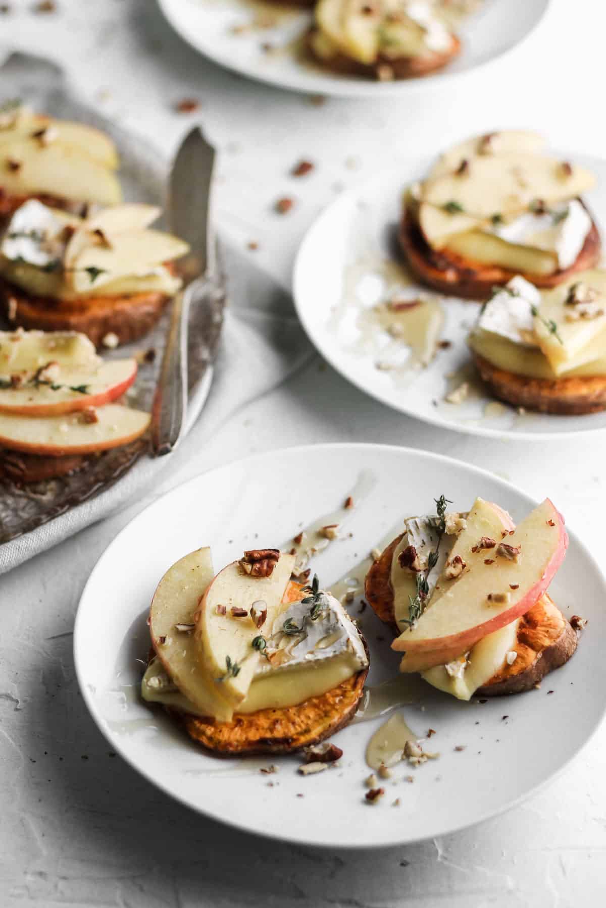 Apple and Brie Sweet Potato Crostinis 11