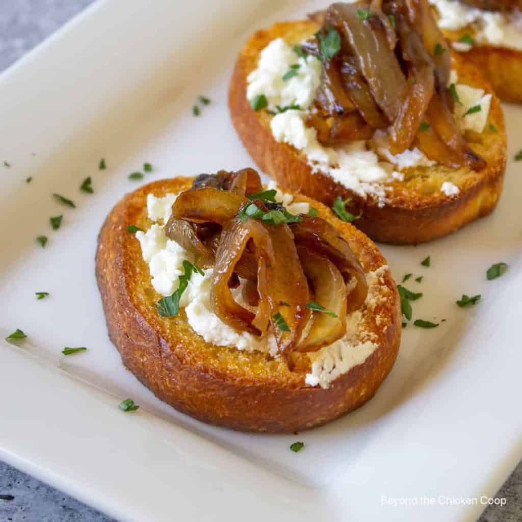 Crostini with Goat Cheese 6