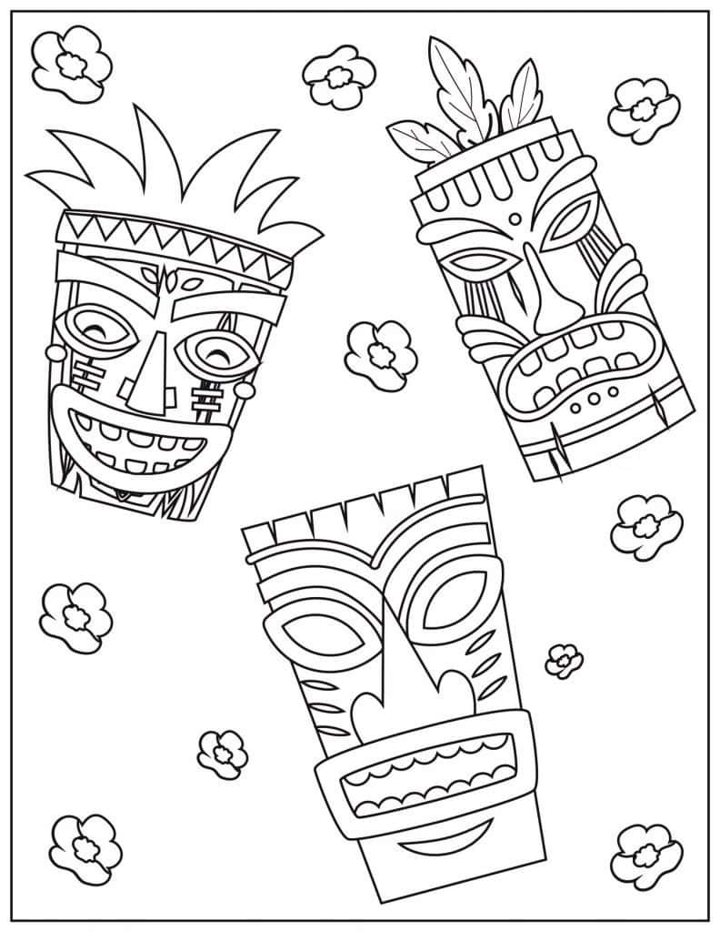 Luau Coloring Pages 02