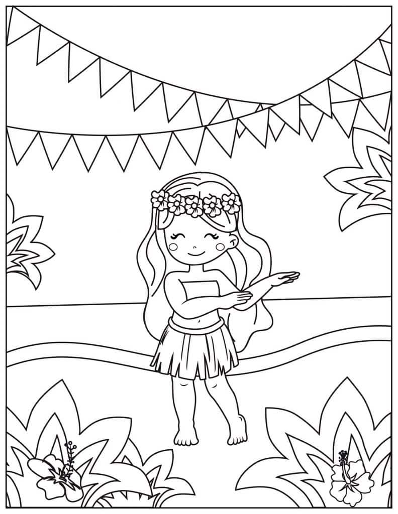 Luau Coloring Pages 04