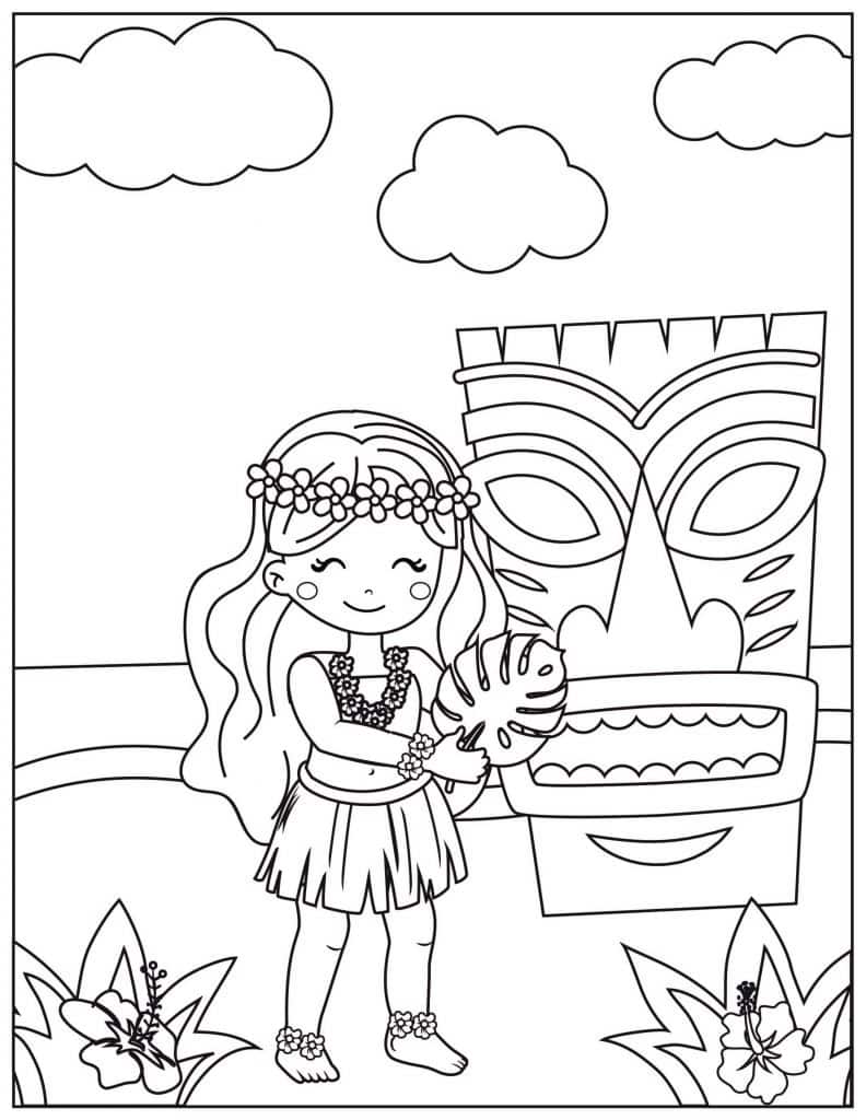 Luau Coloring Pages 10