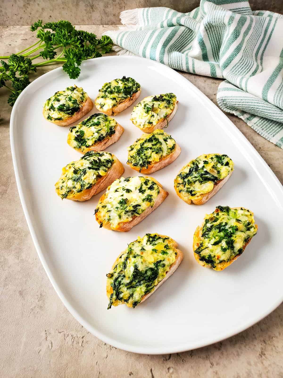 Spinach and Artichoke Crostini Set 1 3