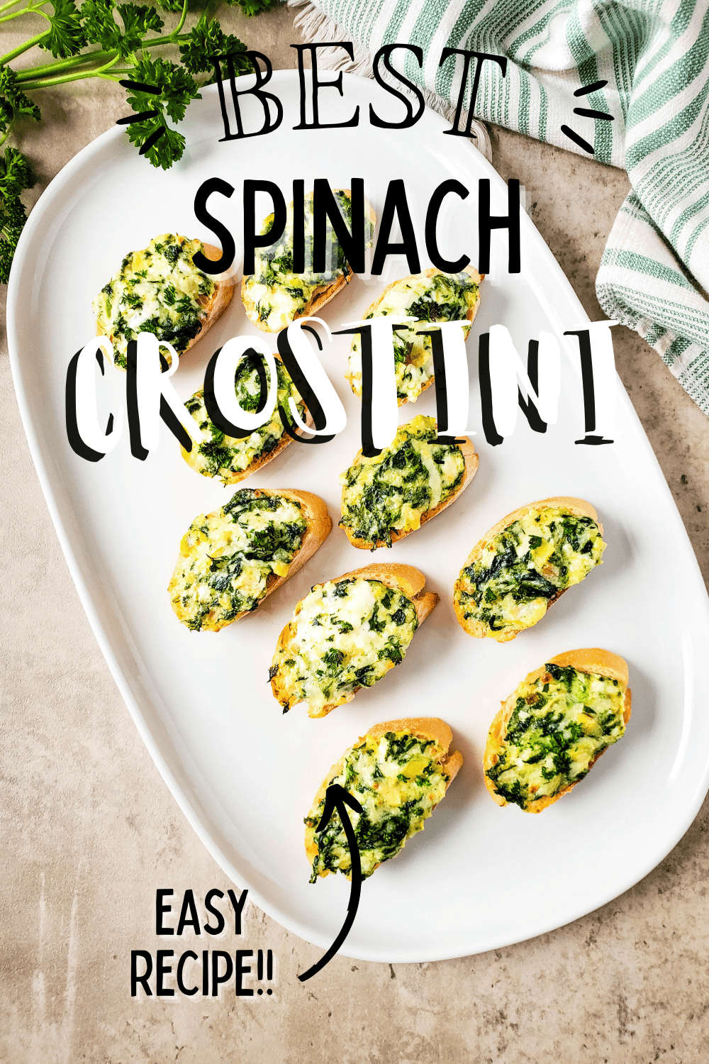 Spinach and Artichoke Crostini pin 3
