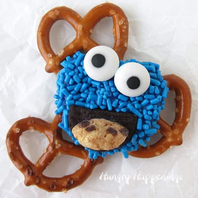 cookie monster chocolate pretzels recipe