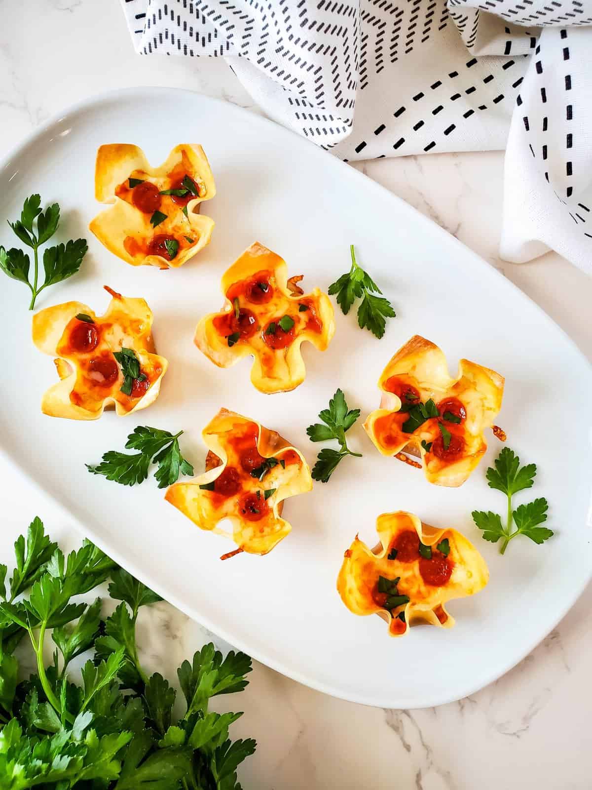Pizza Wonton Cups Set 2 1
