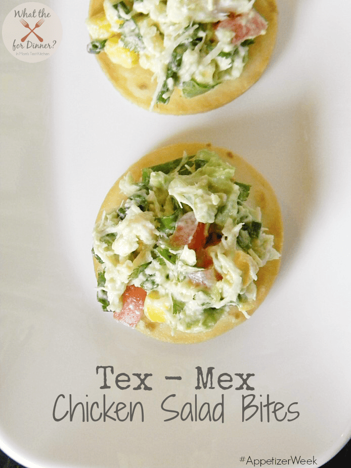 Tex Mex Chicken Salad Bites Labeled AppetizerWeek