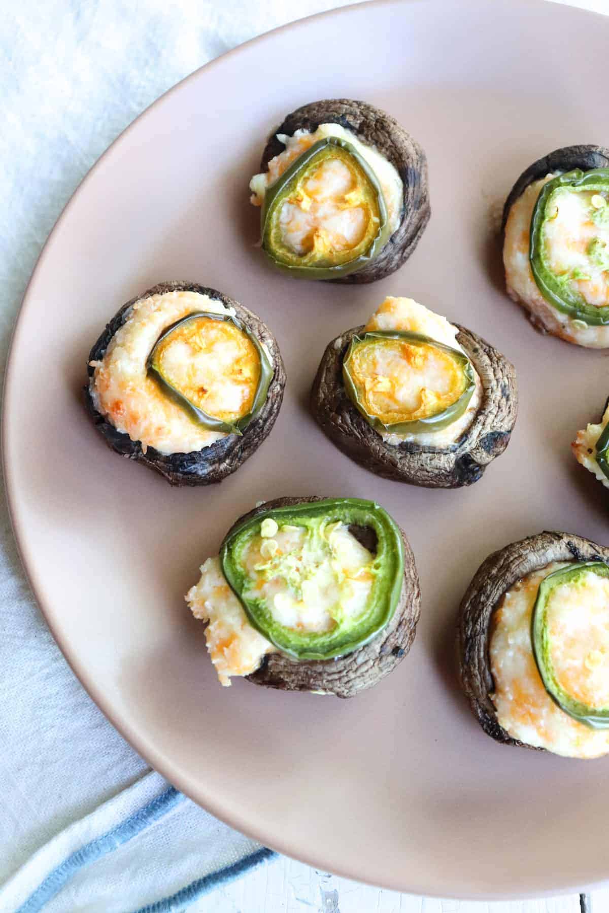 cheesy jalapeno stuffed mushrooms