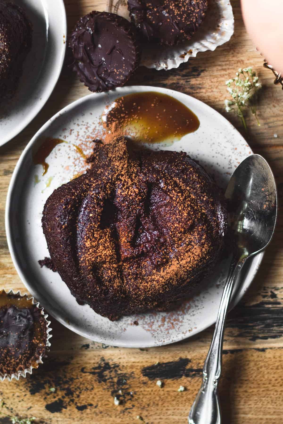 paleo molten lava cake recipe with salted caramel sauce_7160