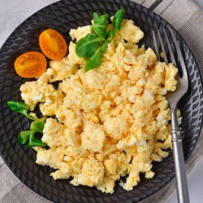 Easy Scrambled Eggs in the Microwave - A Crazy Family