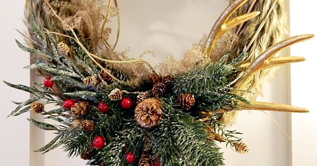 faux fur antler wreath crafts wreaths