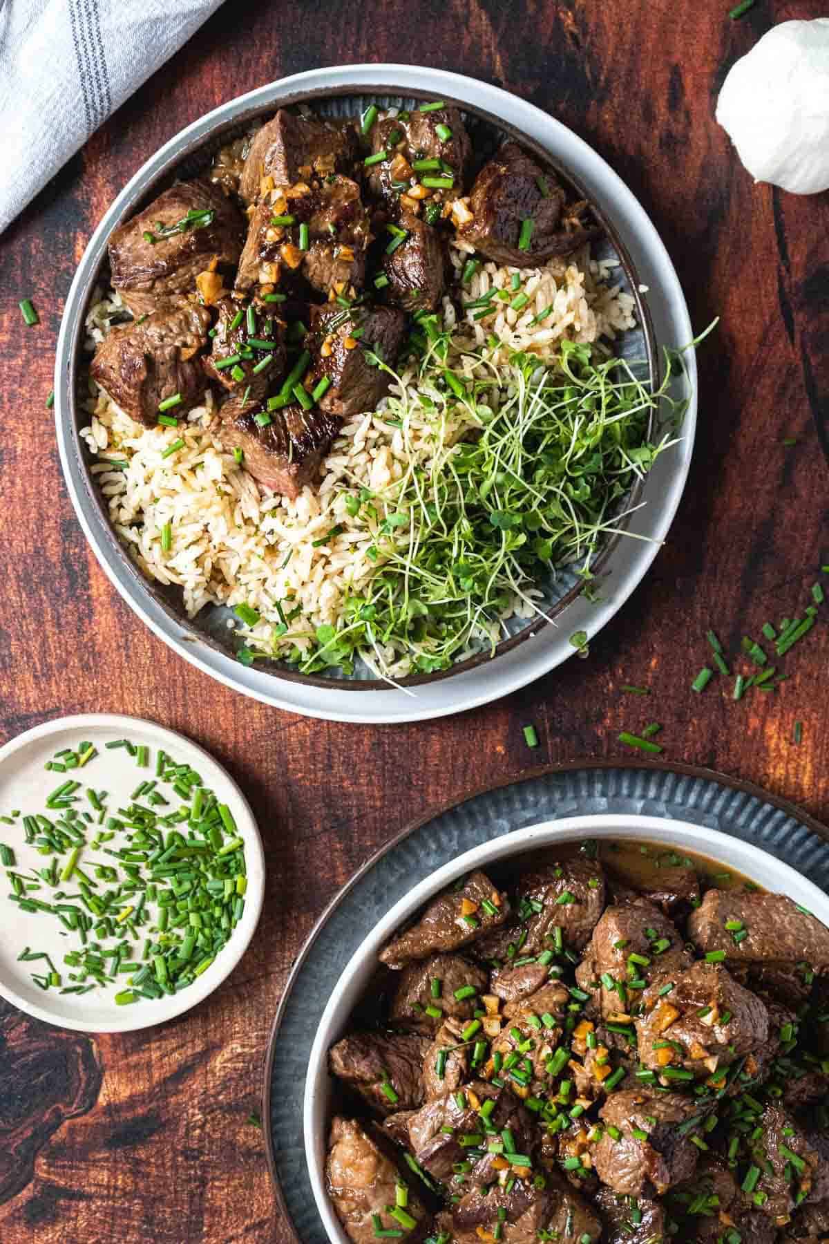 1. Garlic Butter Steak Bites_