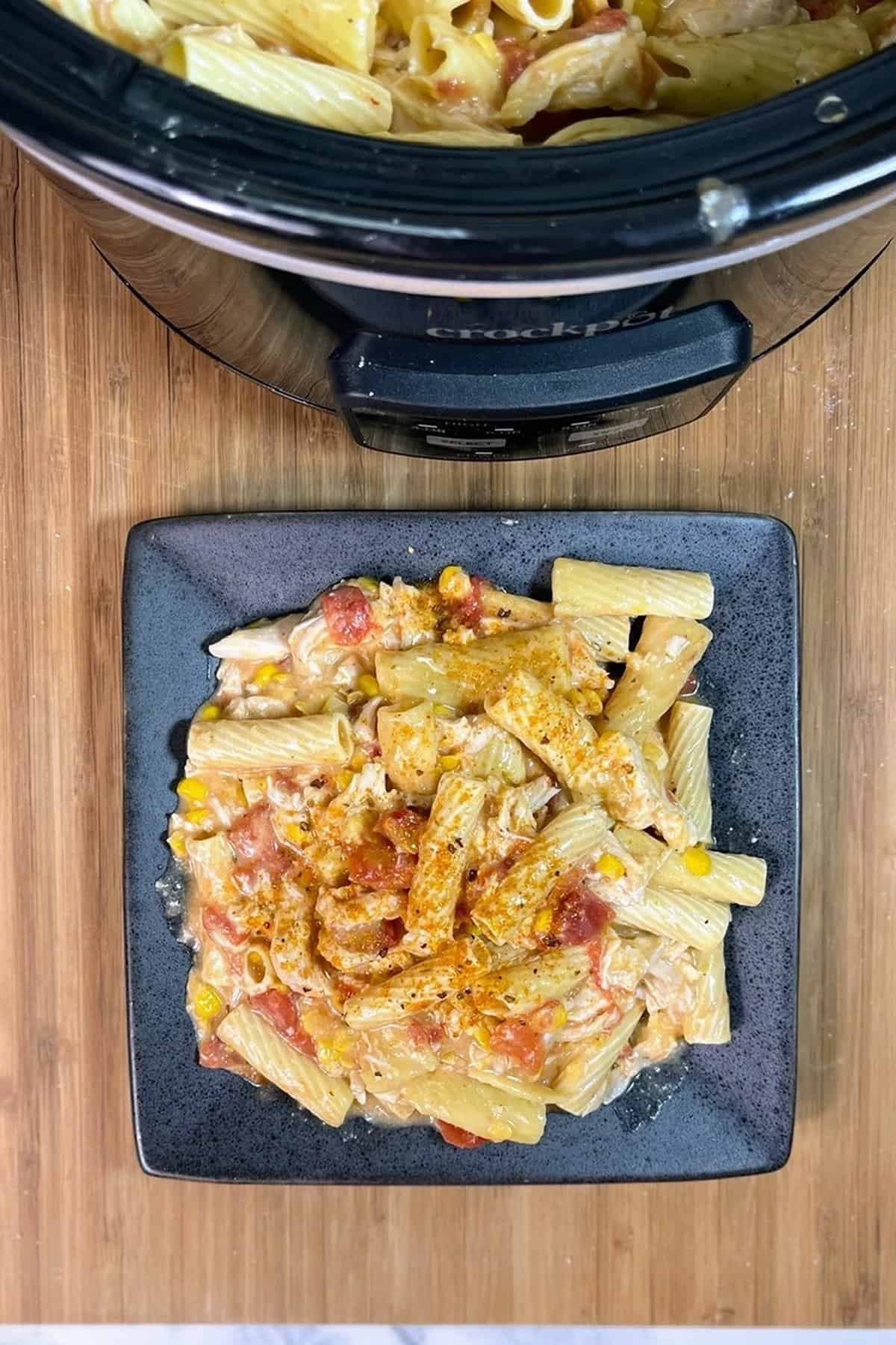 13. Slow Cooker Chicken Pasta Casserole _