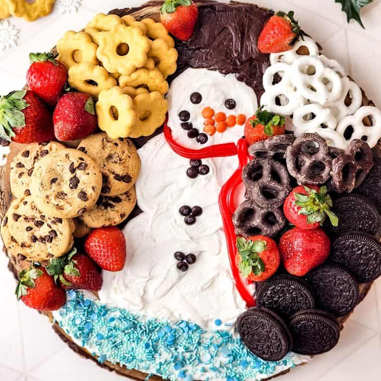 Snowman Buttercream Dessert Board