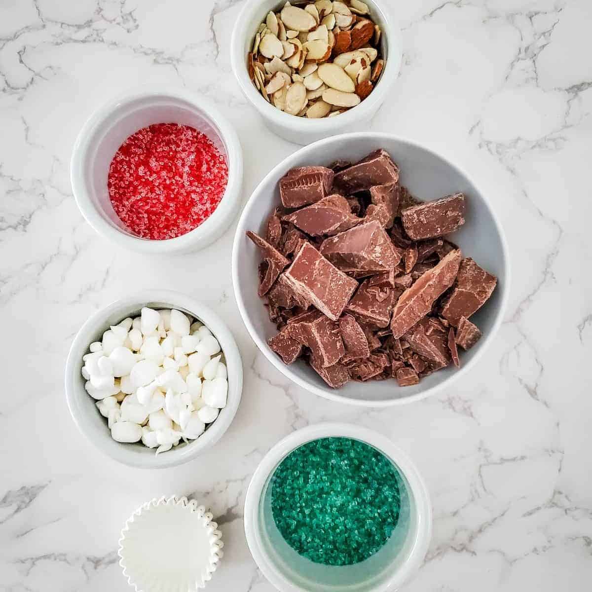 Rocky Road Candy Cups Ingredients