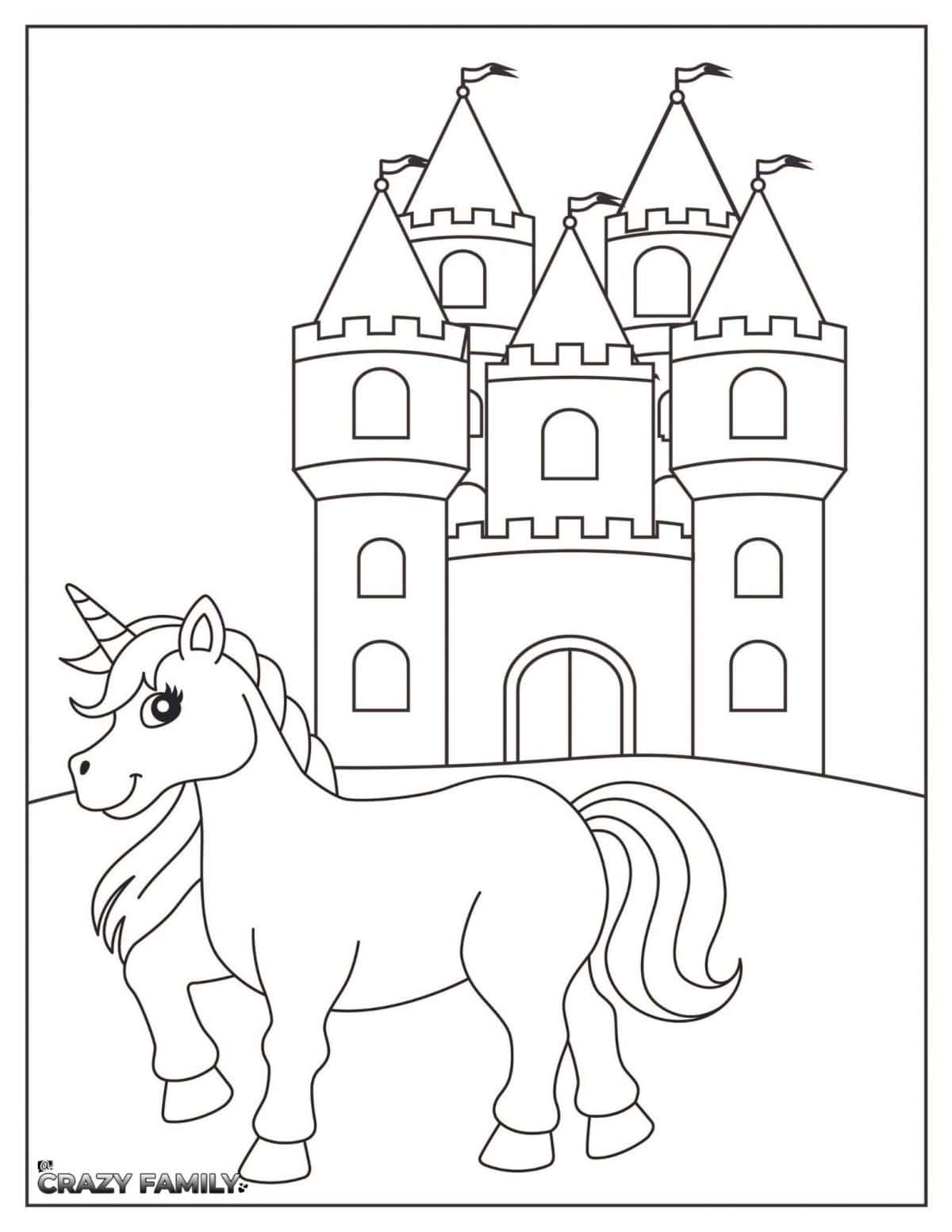 unicorn magical castle