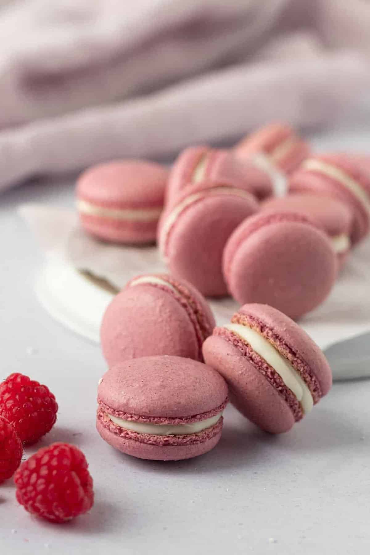 1. Pink Raspberry Macarons _