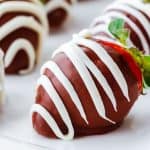 chocolate strawberries close