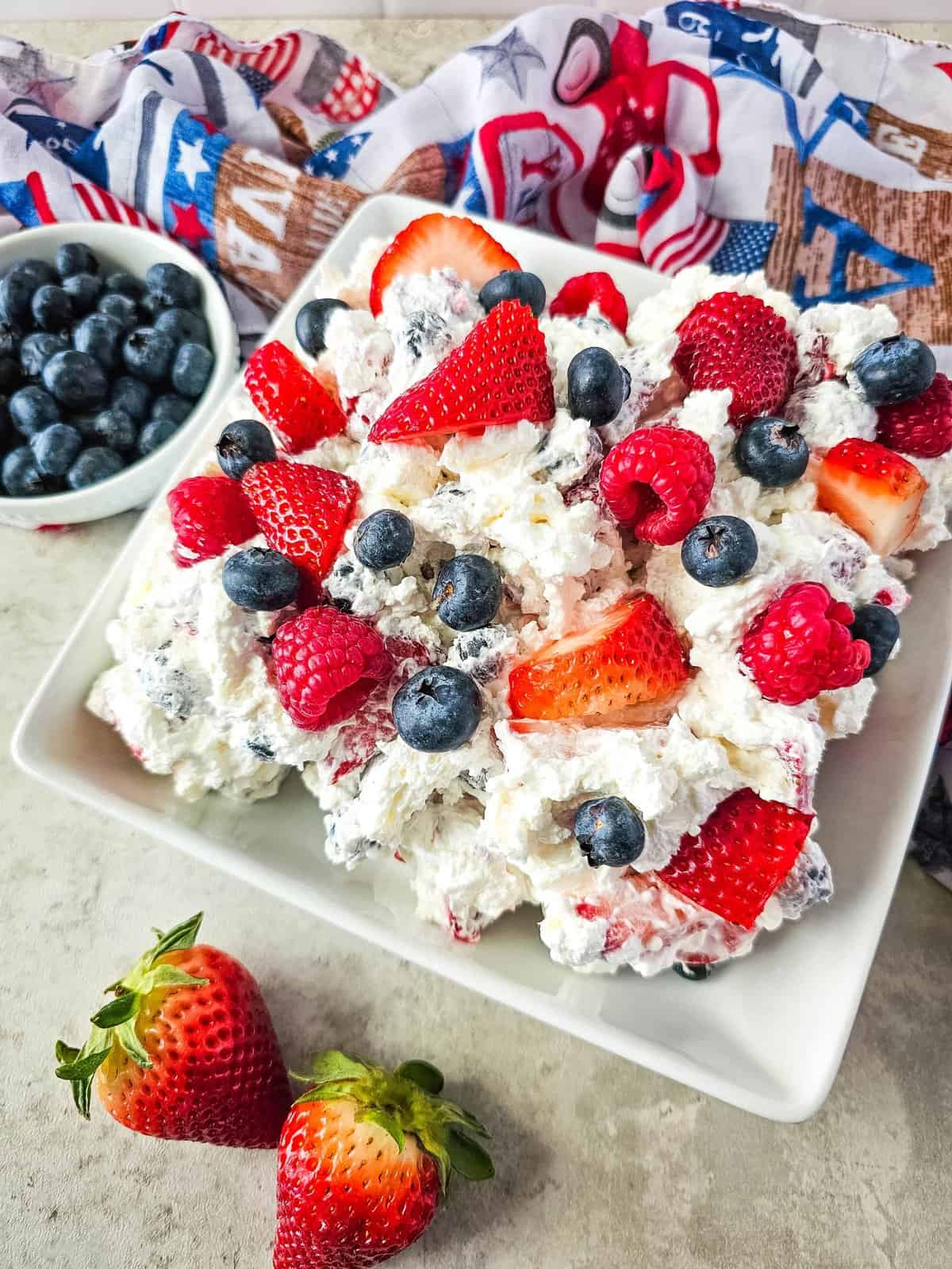 Berry Red White and Blue Cheesecake Salad set 5 2