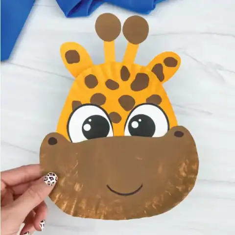 Paper Plate Giraffe Craft