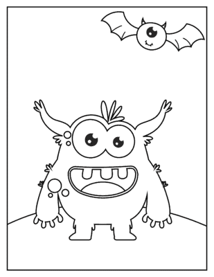 Free Printable Cute Monster Coloring Pages for Kids - A Crazy Family