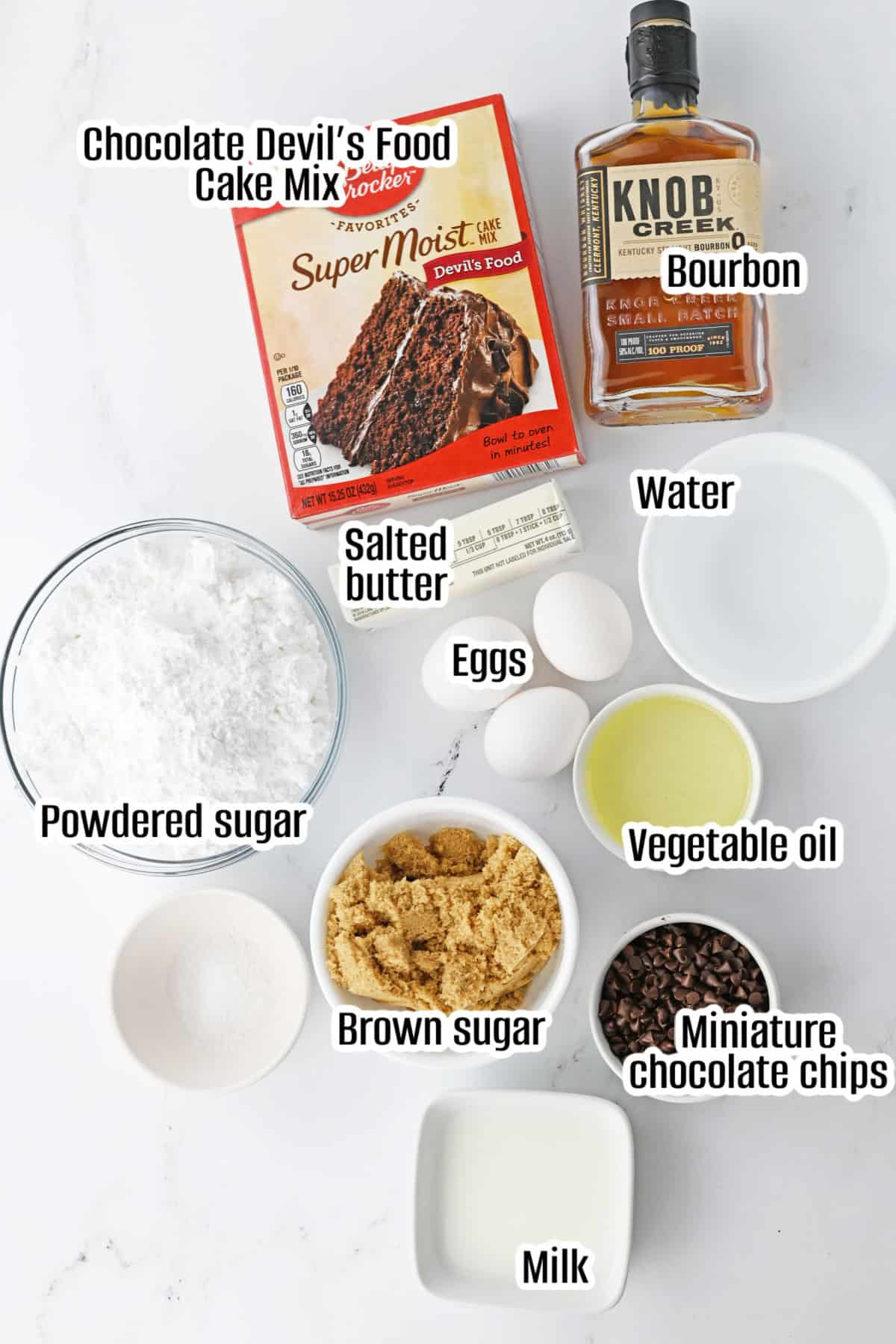 bourbon chocolate cupcakes ingredients