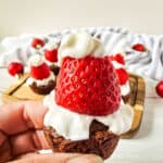 Santa Hat Brownie Bites 18