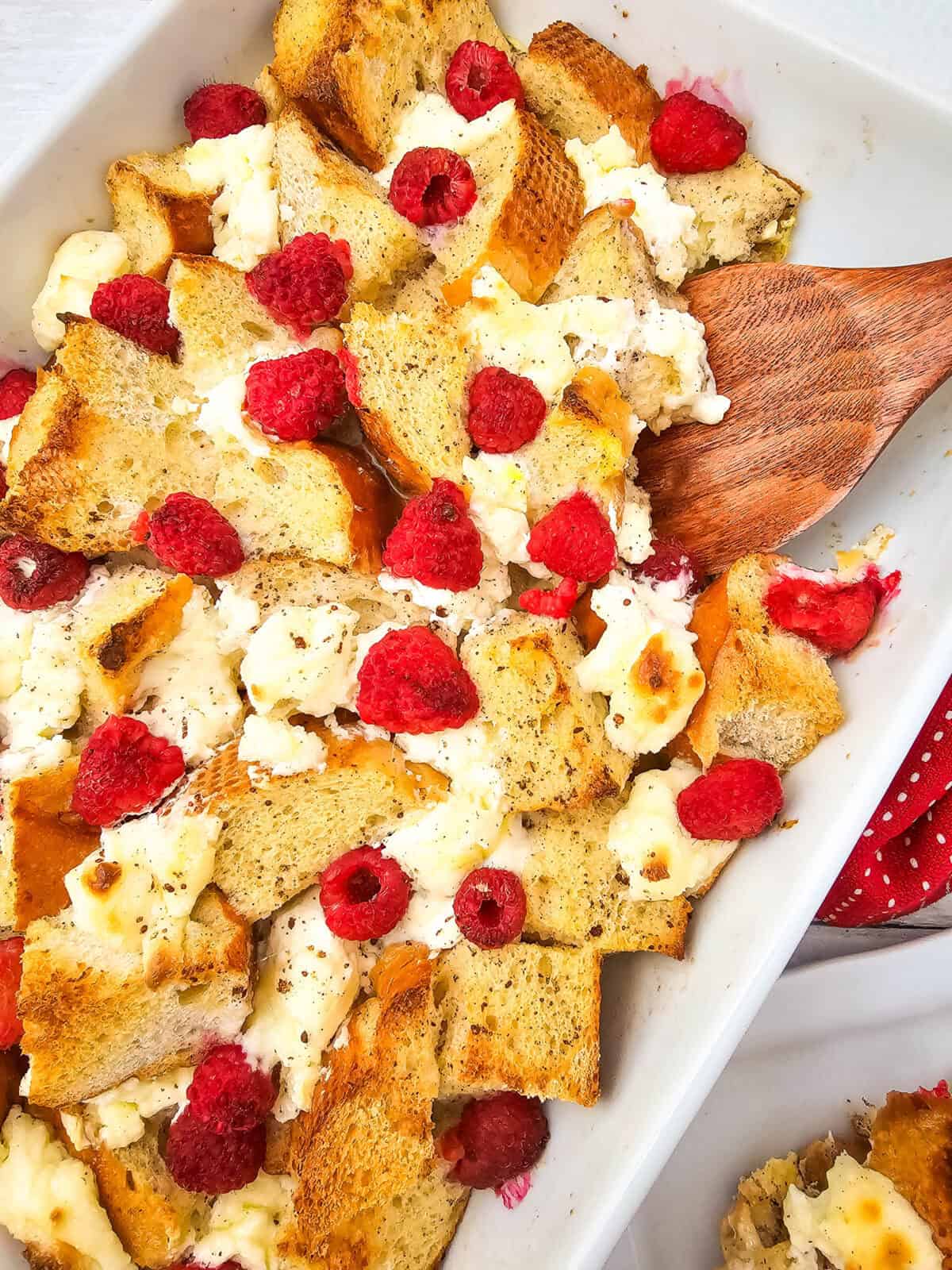 Raspberry Cheesecake French Toast Casserole set 2 – 3