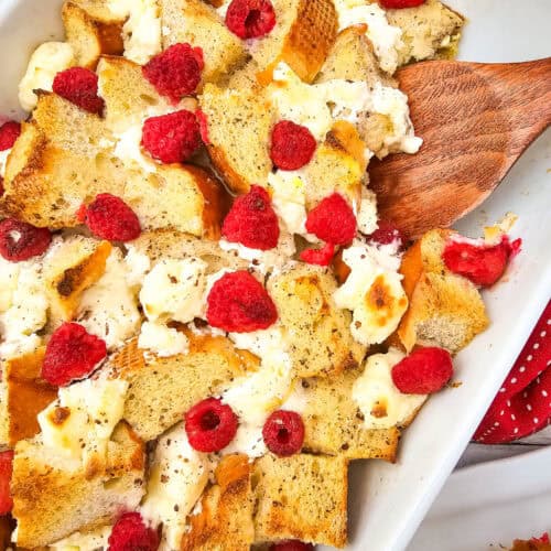 Raspberry Cheesecake French Toast Casserole set 2 – 3
