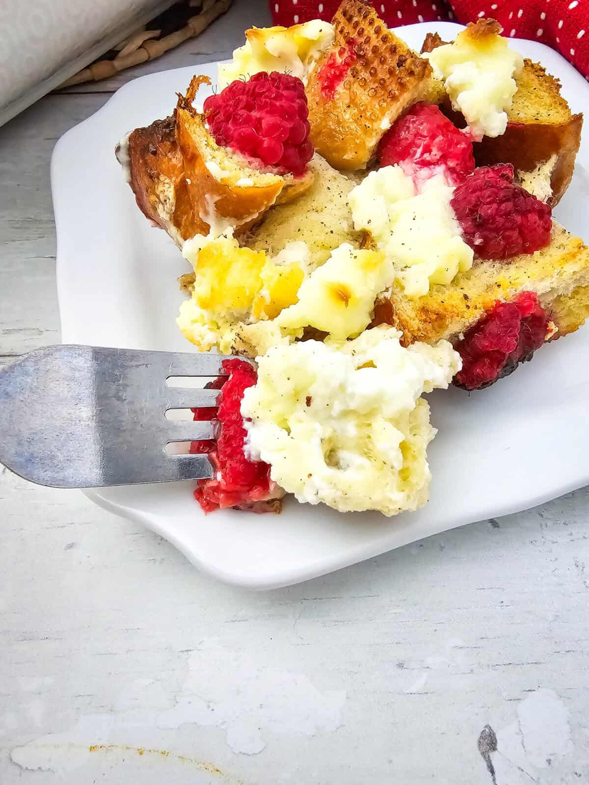 Raspberry Cheesecake French Toast Casserole set 2 – 6