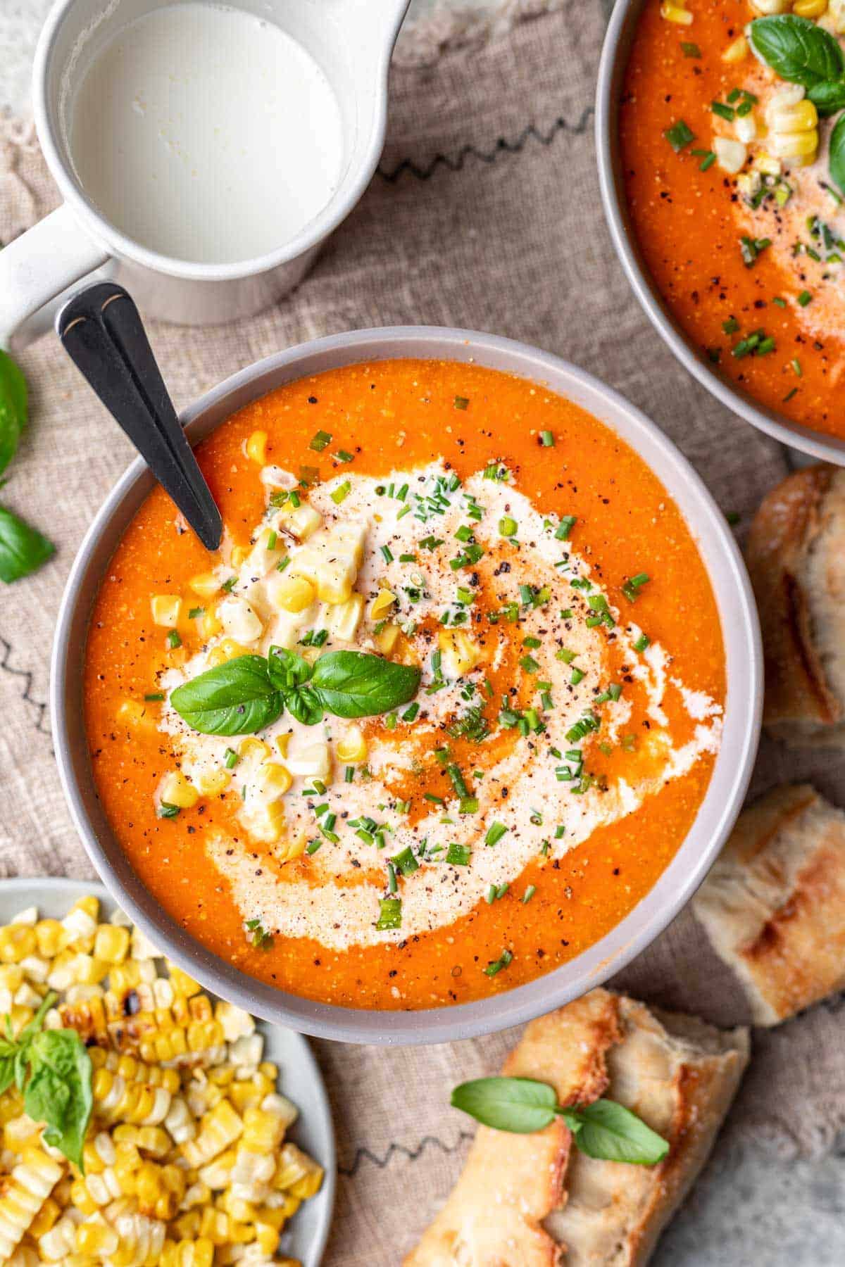 Roasted Tomato Corn Soup 4