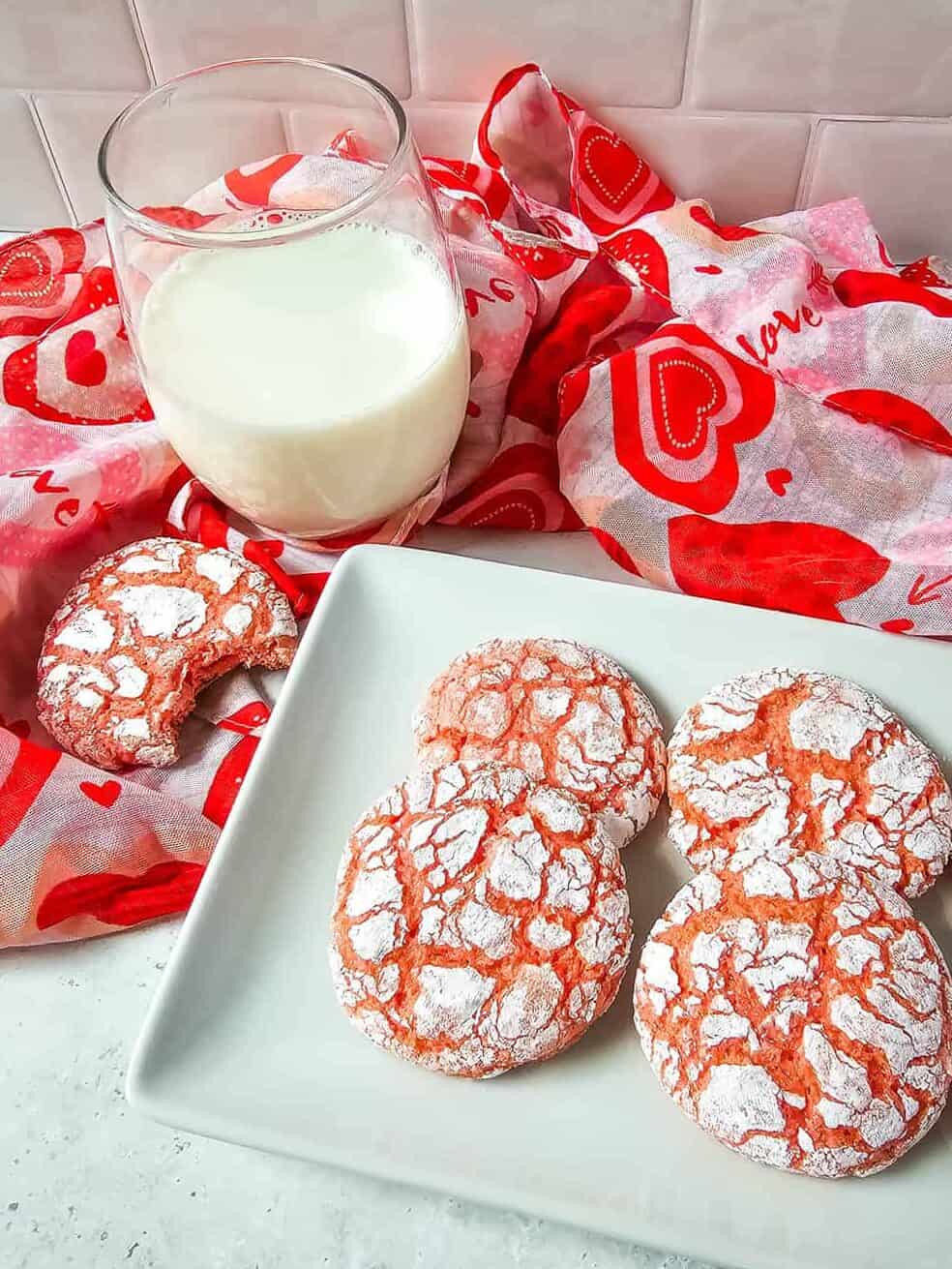 Strawberry Crinkle Cool Whip Cookies Set 3 – 3