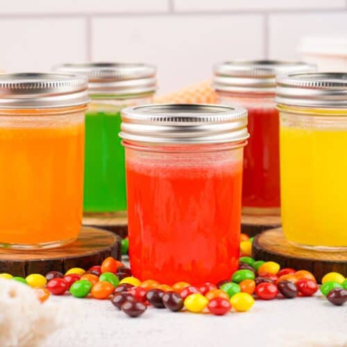 skittle vodka jarred