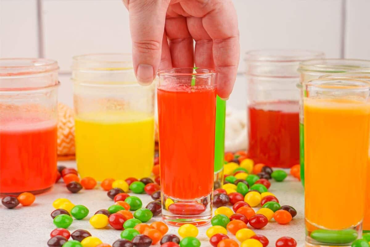 skittle vodka serving