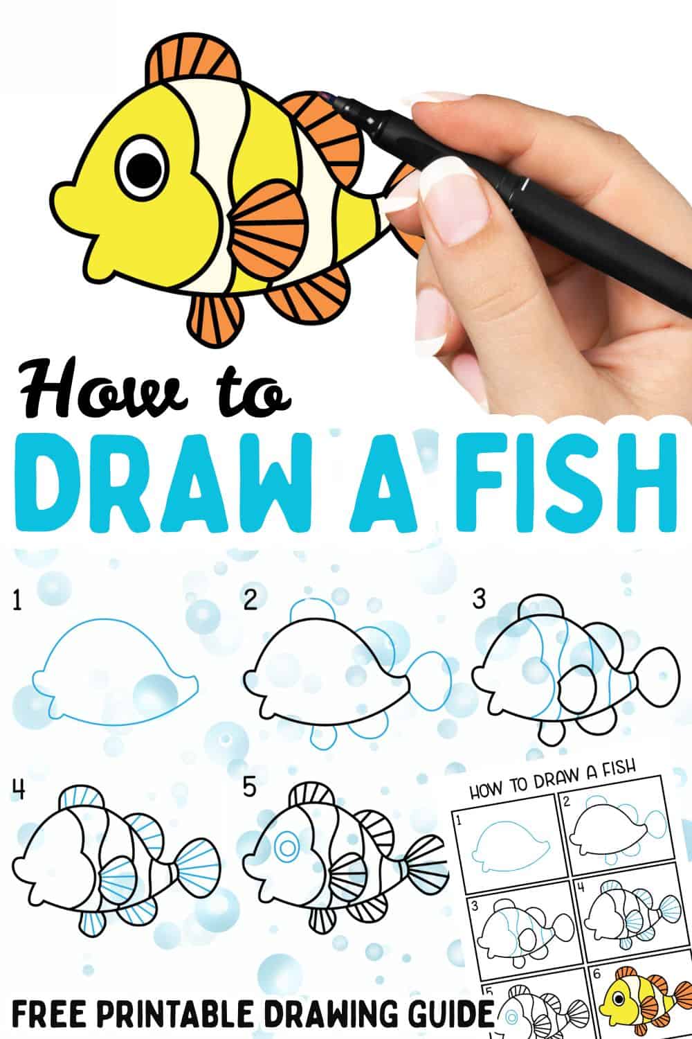 How to draw a fish